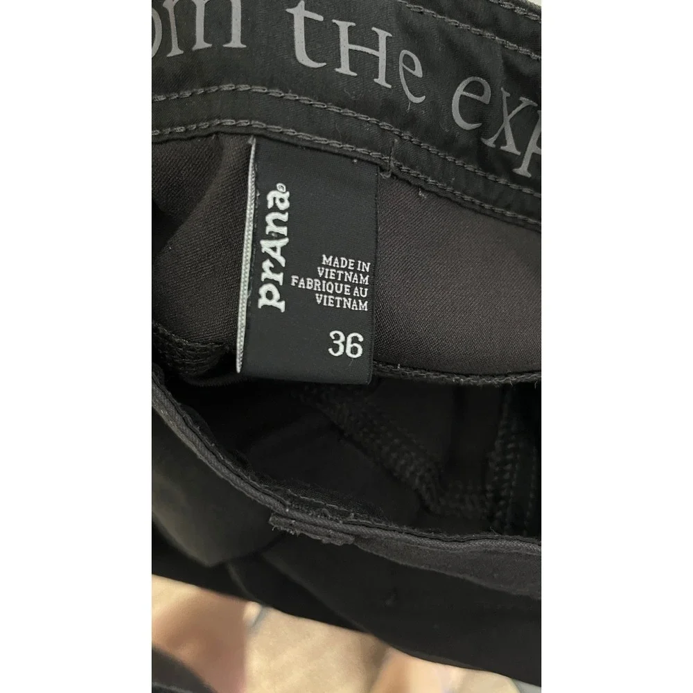 Prana Zion Pants Mens 36 Black Stretch Hiking Outdoor Cargo M4ST32116‎